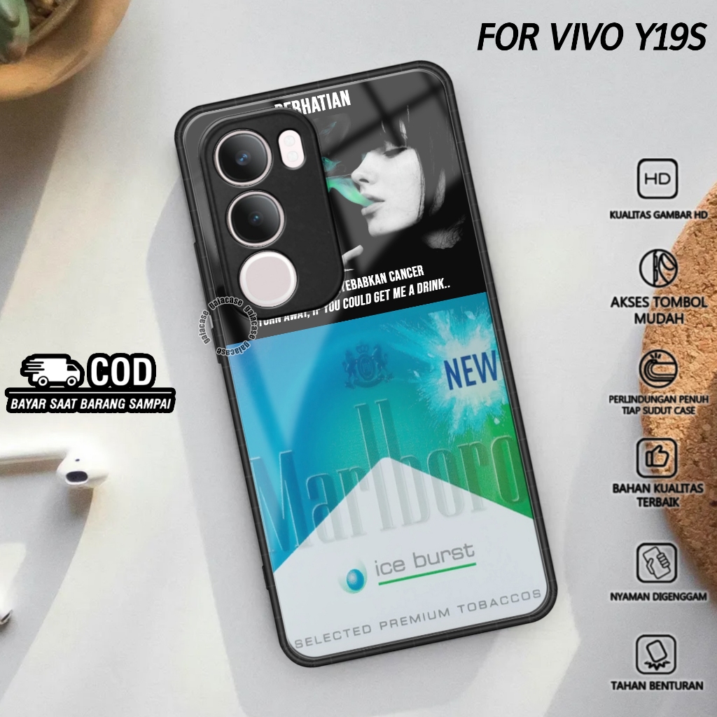 Case Untuk Hp VIVO Y19S Terbaru Casing VIVO Y19S gaiacase Motif ROKOK KEREN Softcase Hardcase Glossy