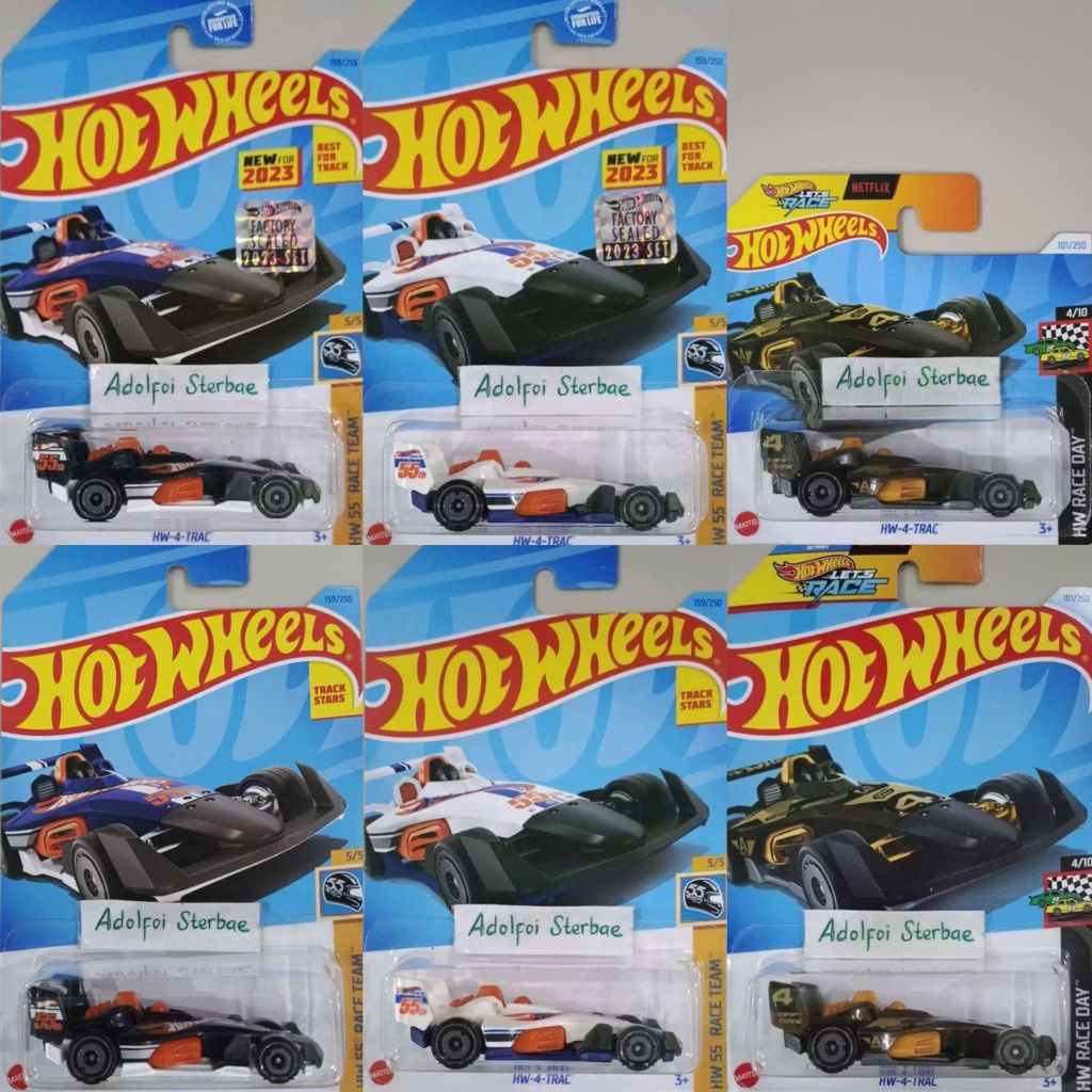 hotwheels hot wheels hw-4-trac hw 4 trac 4trac hw 55 race team track stars 55th akta factory sealed 