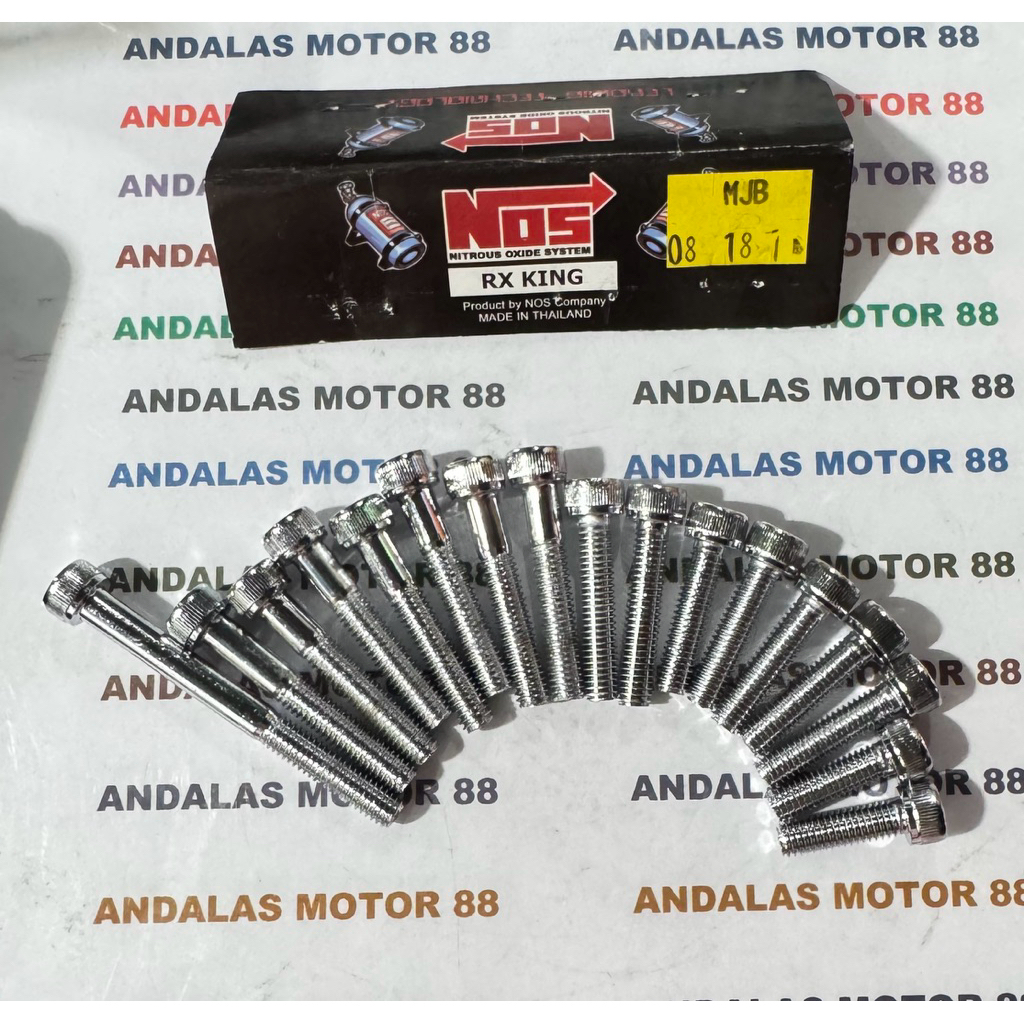 BAUT BAK MESIN L RXKING RXK CHROME CROME