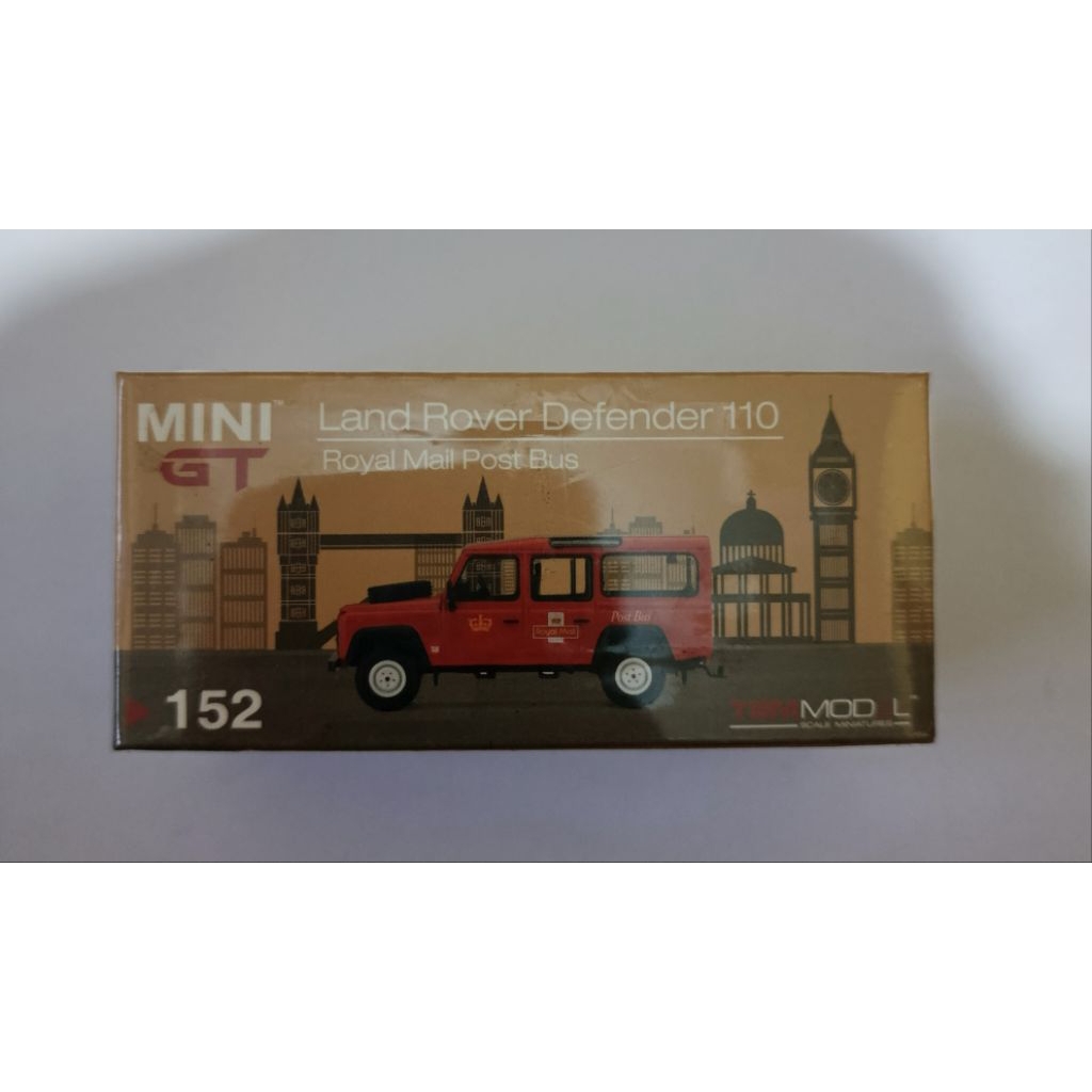 MINI GT #152R LAND ROVER DEFENDER 110 ROYAL MAIL POST BUS 1/64 DIECAST