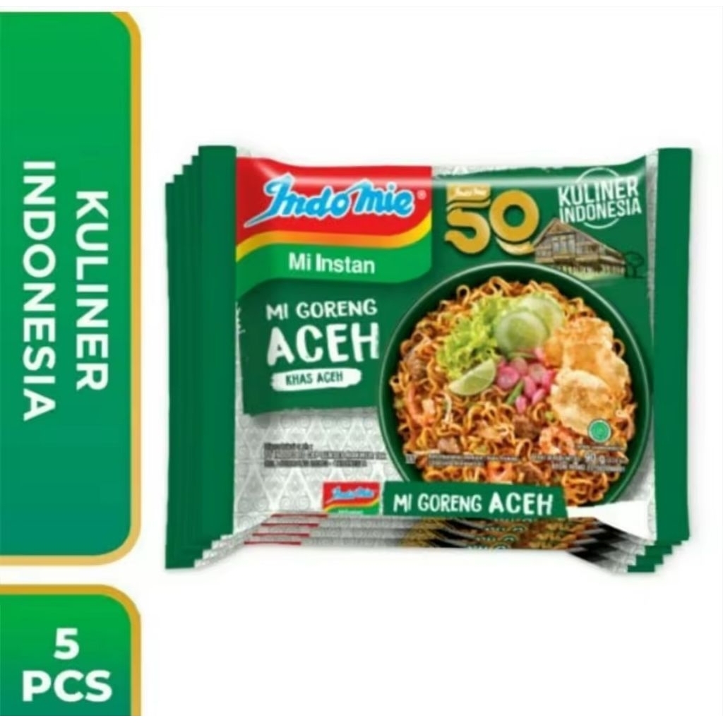 

Indomie Mie Goreng Aceh (PAKETAN ISI 5 PCS)