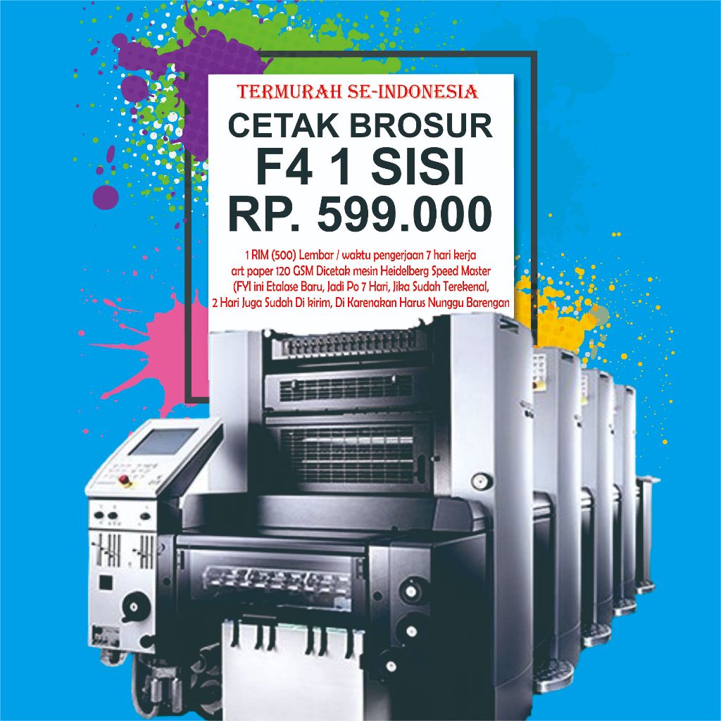 

cetak brosur f4 1 sisi artpaper 120 gram Min 2 Rim Termurah Se-Indonesia