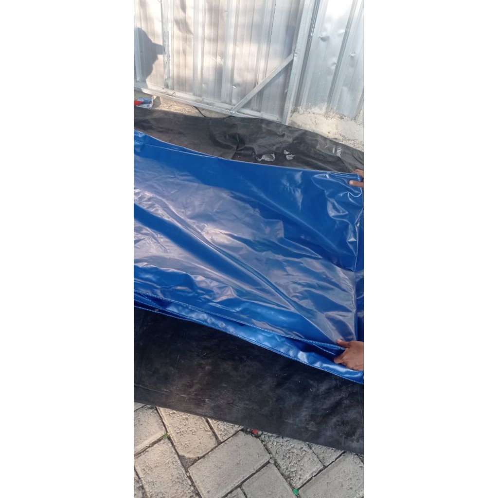 Terpal Semi Karet Super UV ukuran 4x6 4x7 4x8 5x6 5x7 6x5 6x6 Biru Waterproof