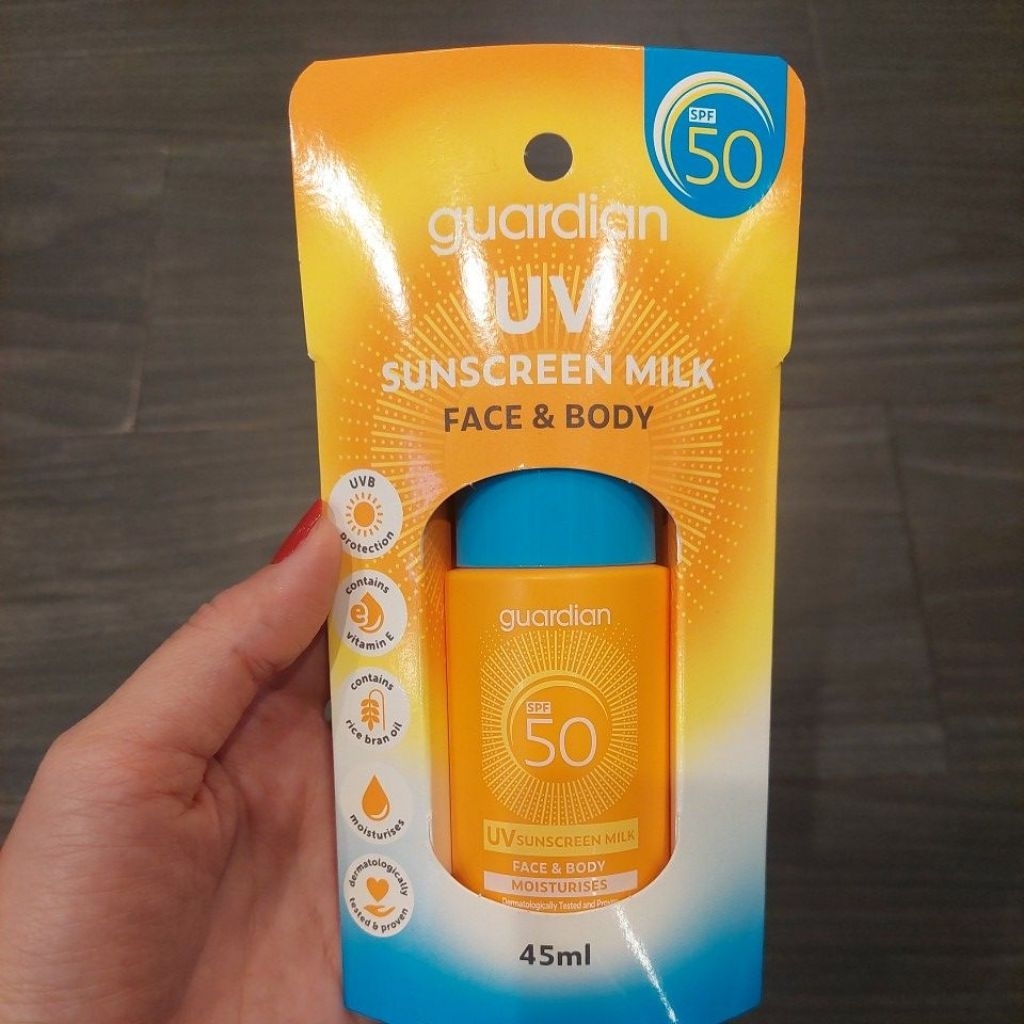 guardian uv sunscreen milk face & body 45ml