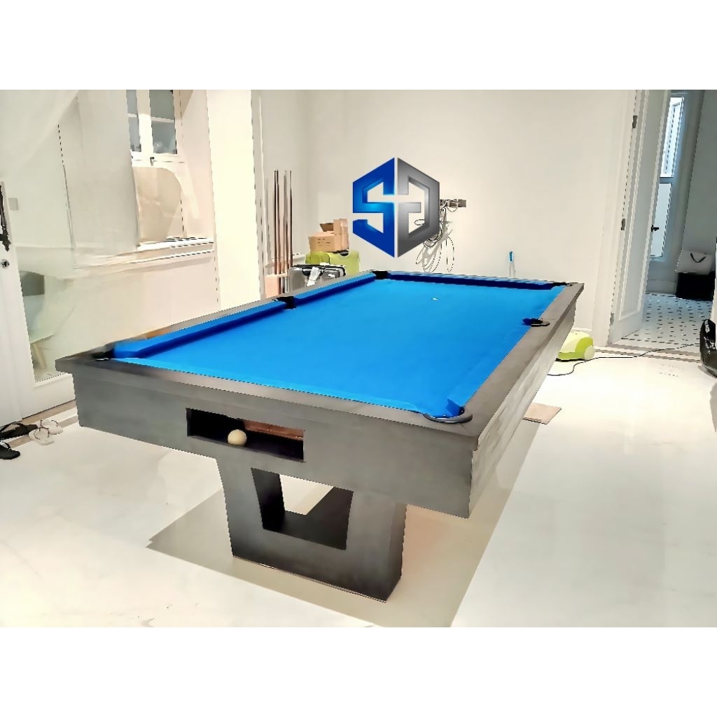 Meja Billiard uk.8feet Bola besar full kayu jati solid dan free penutup 2 in 1 Pingpong dan Dinner b
