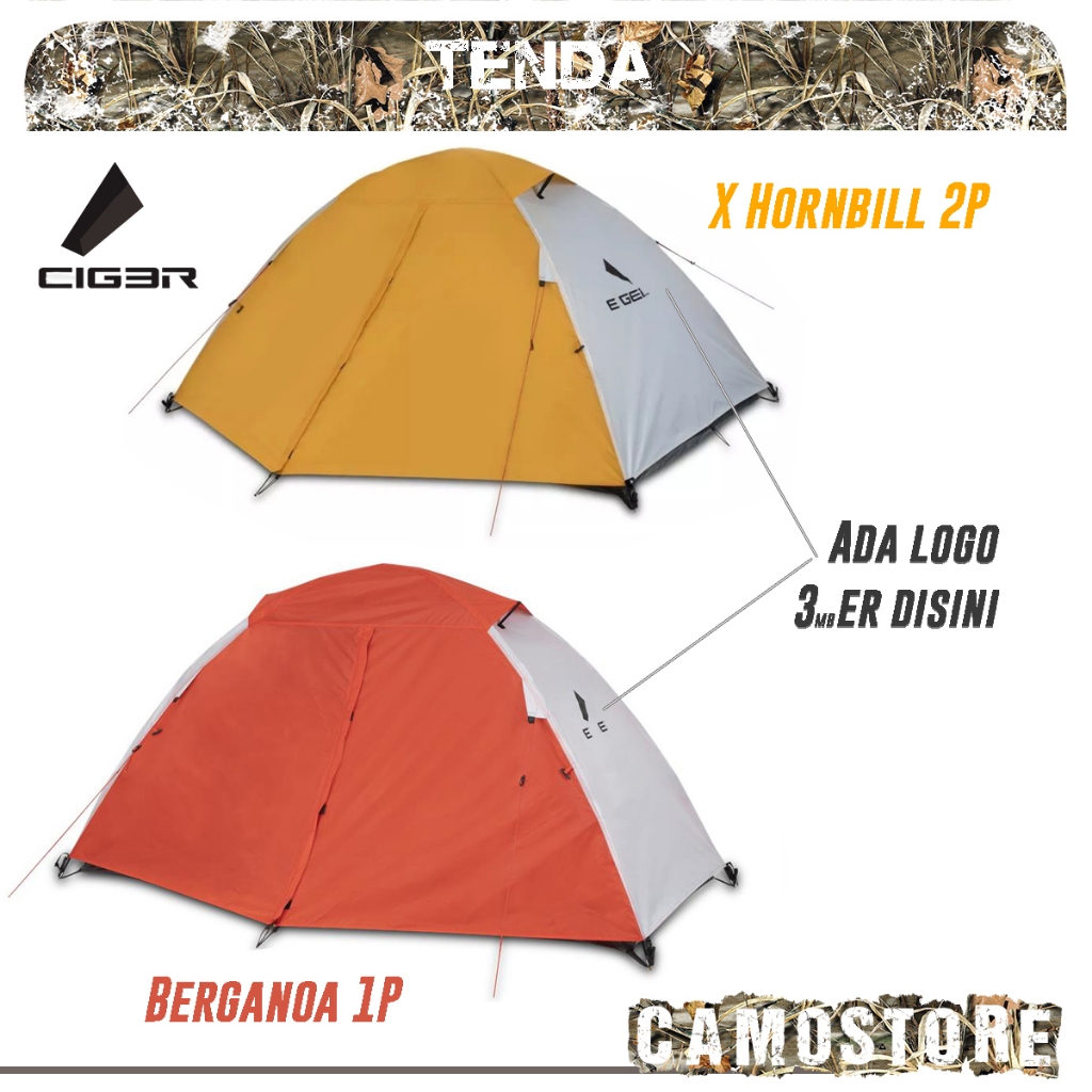 Tenda Dome Double Layer Hornbill Berganoa 1P 2P 1 dan 2 orang Cycling camping solo
