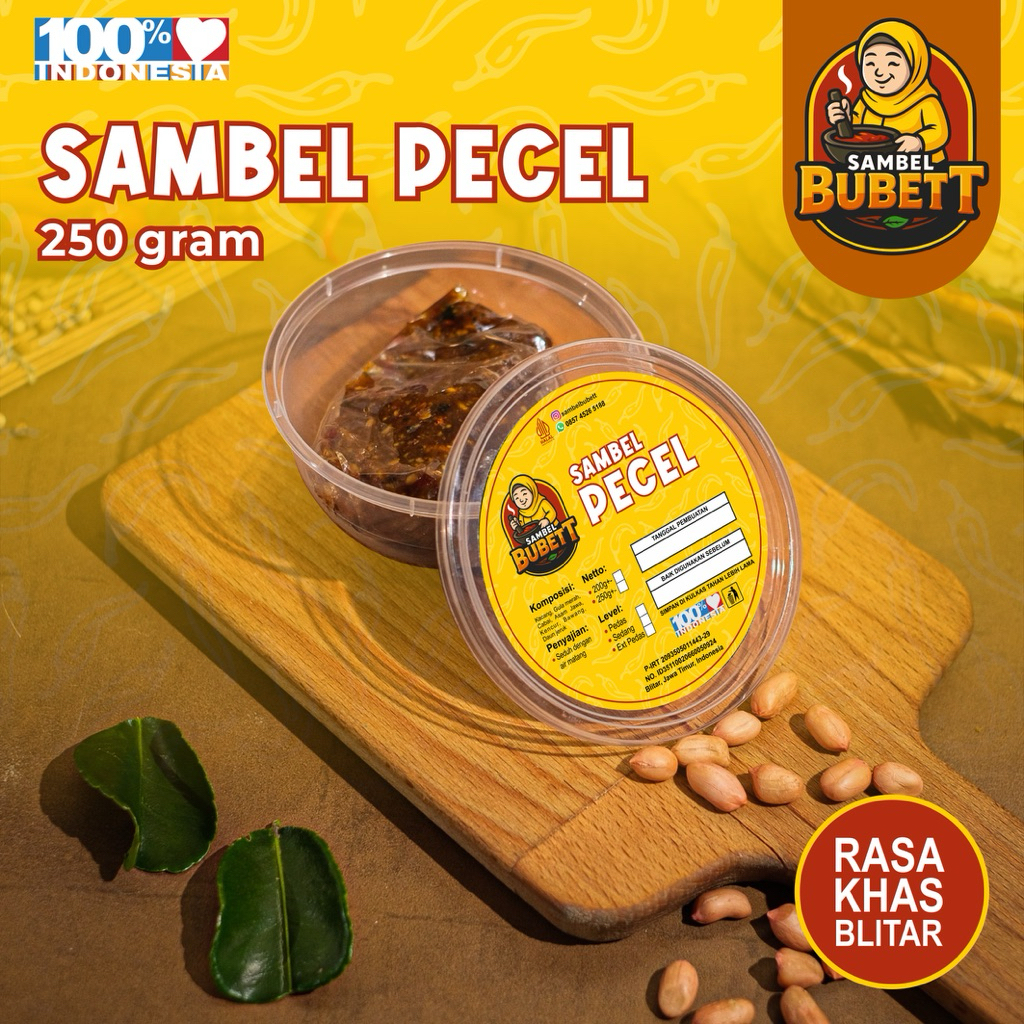 

250g Sambel Pecel Blitar – Praktis, Alami, Tanpa Pengawet | SAMBEL BUBETT