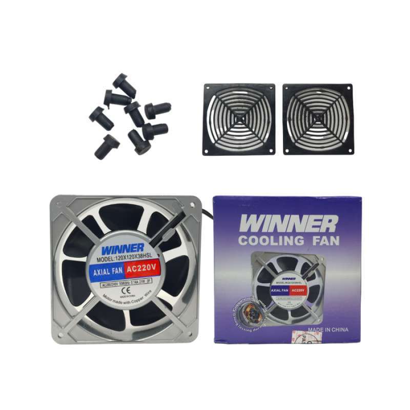 Kipas AC COOLING FAN Besi Besar 12X12cm AC 220V Terbaik