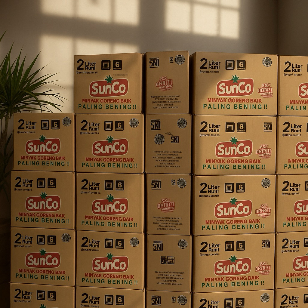 

Minyak Goreng SunCo 2 Liter – 1 Karton (Isi 6 Pcs)