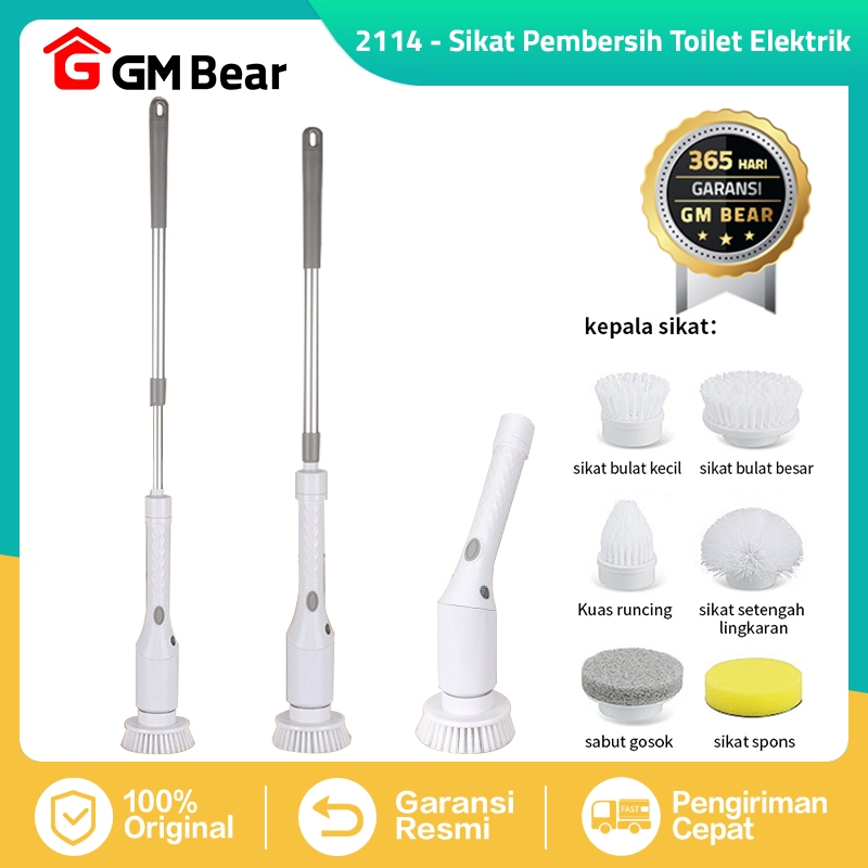 GM Bear Sikat Kamar Mandi Electric 6IN1 2114 AFL - Sikat WC Elektrik Sikat Lantai Kamar Mandi Elektr