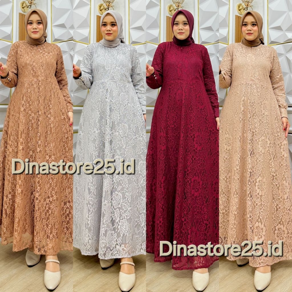 Cod Gamis brukat Premium /  Gamis Brukat Jumbo Dres Kondangam Gamis Pesta
