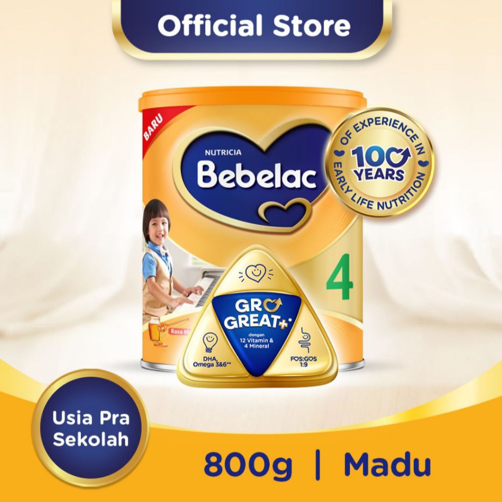 

Bebelac 4 GroGreat+ Susu Bubuk Pertumbuhan Madu 800g Can