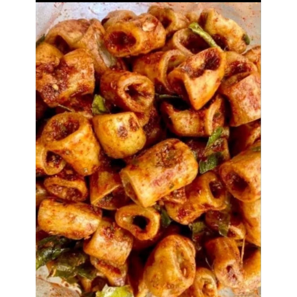 

Sotong Goreng pedas daun jeruk kemasan 1kg bumbu melimpah