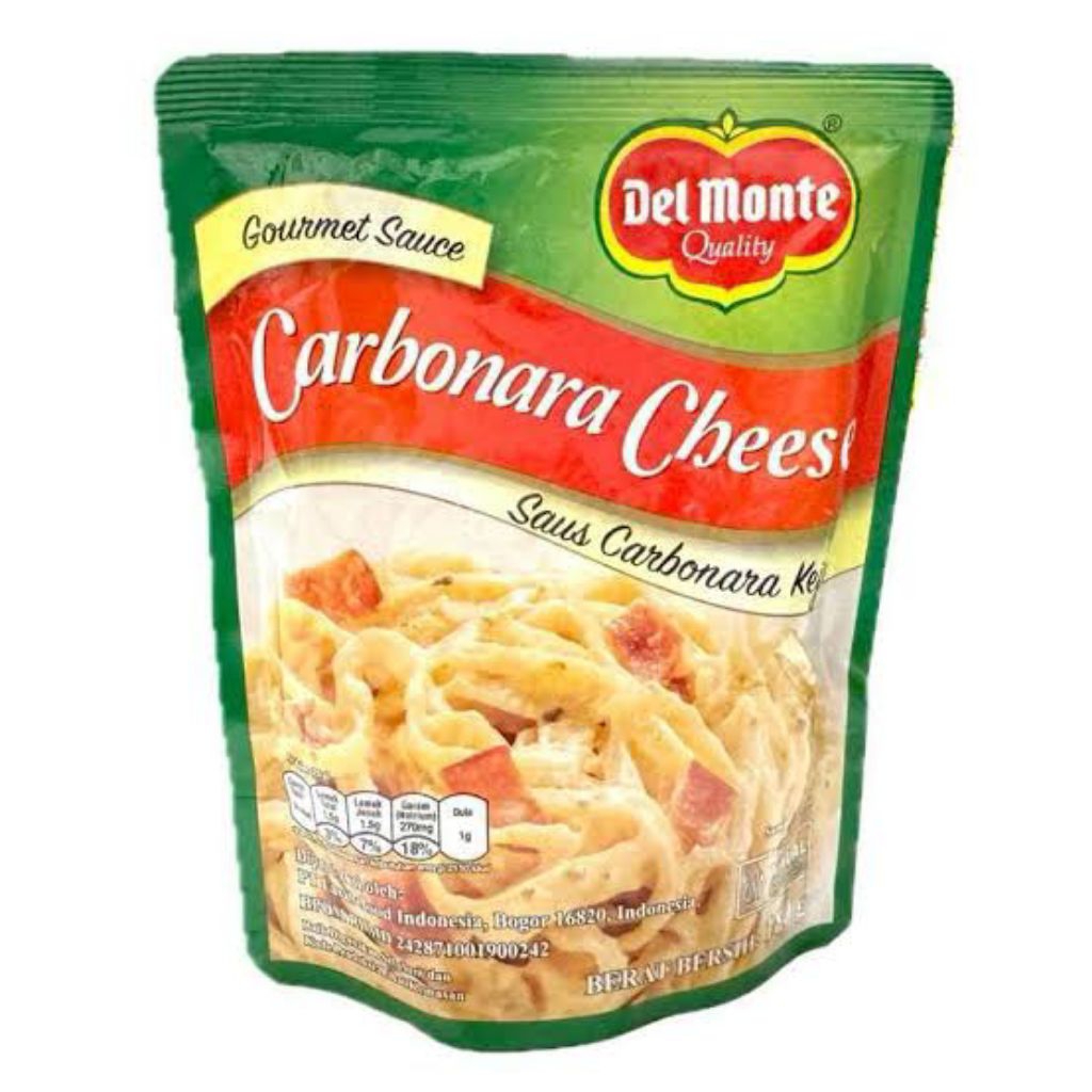 

Del Monte Saus Pasta Carbonara Cheese 180 gram