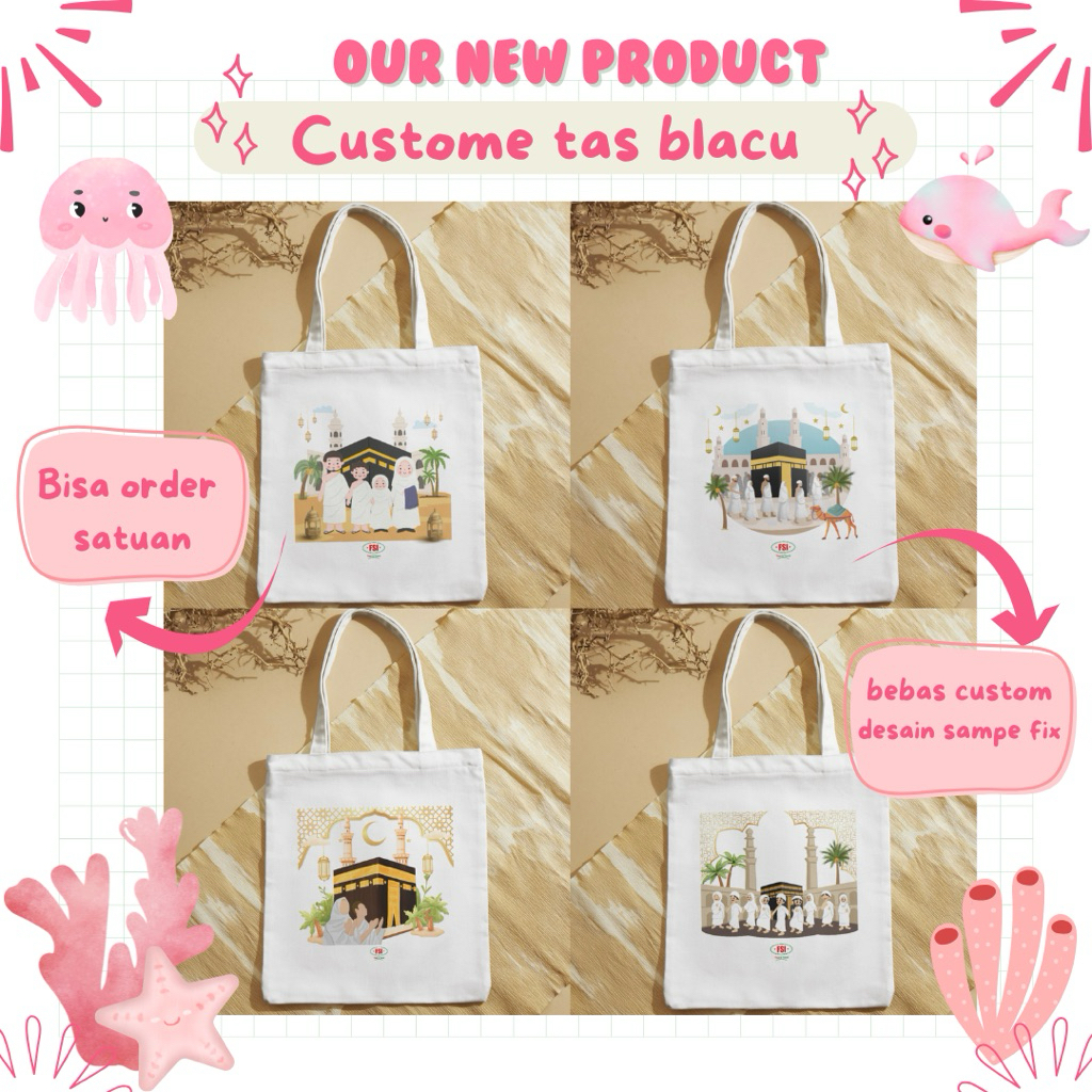 TOTEBAG CUSTOM / TOTEBAG BLACU CUSTOM / TAS CUSTOM