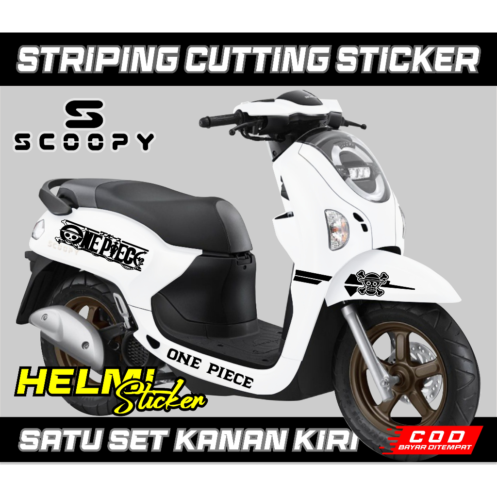 STRIPING CUTTING STICKER HONDA SCOOPY ALL NEW 2025 TERBARU ACESORIS STIKER ONE PIECE