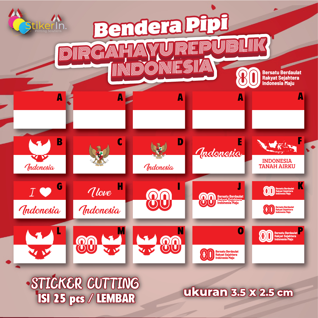 

STICKER PIPI BENDERA MERAH PUTIH / STICKER BENDERA MERAH PUTIH