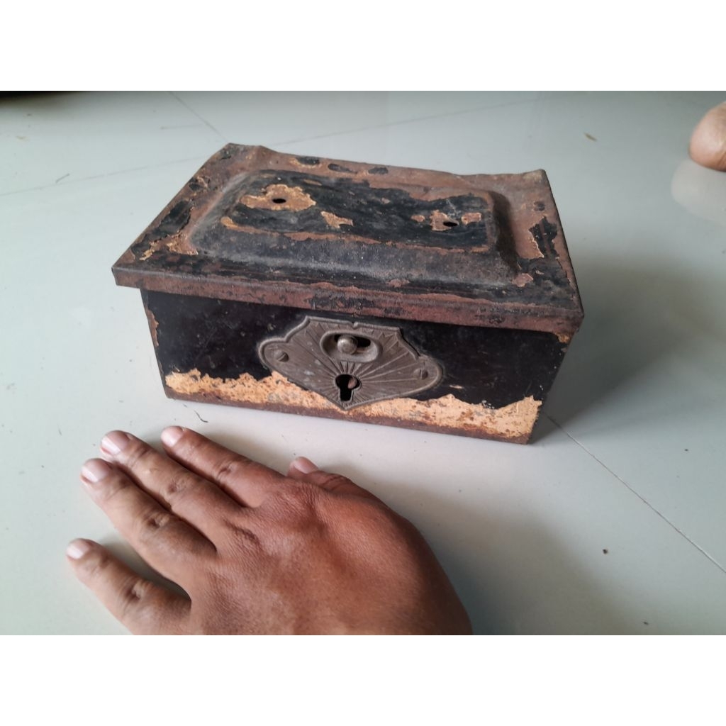 brangkas uang kasir mini cash box bekas jadul rusak