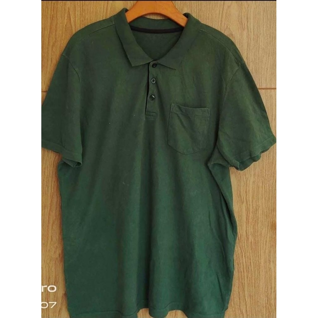 Polo shirt pria pocket ijo