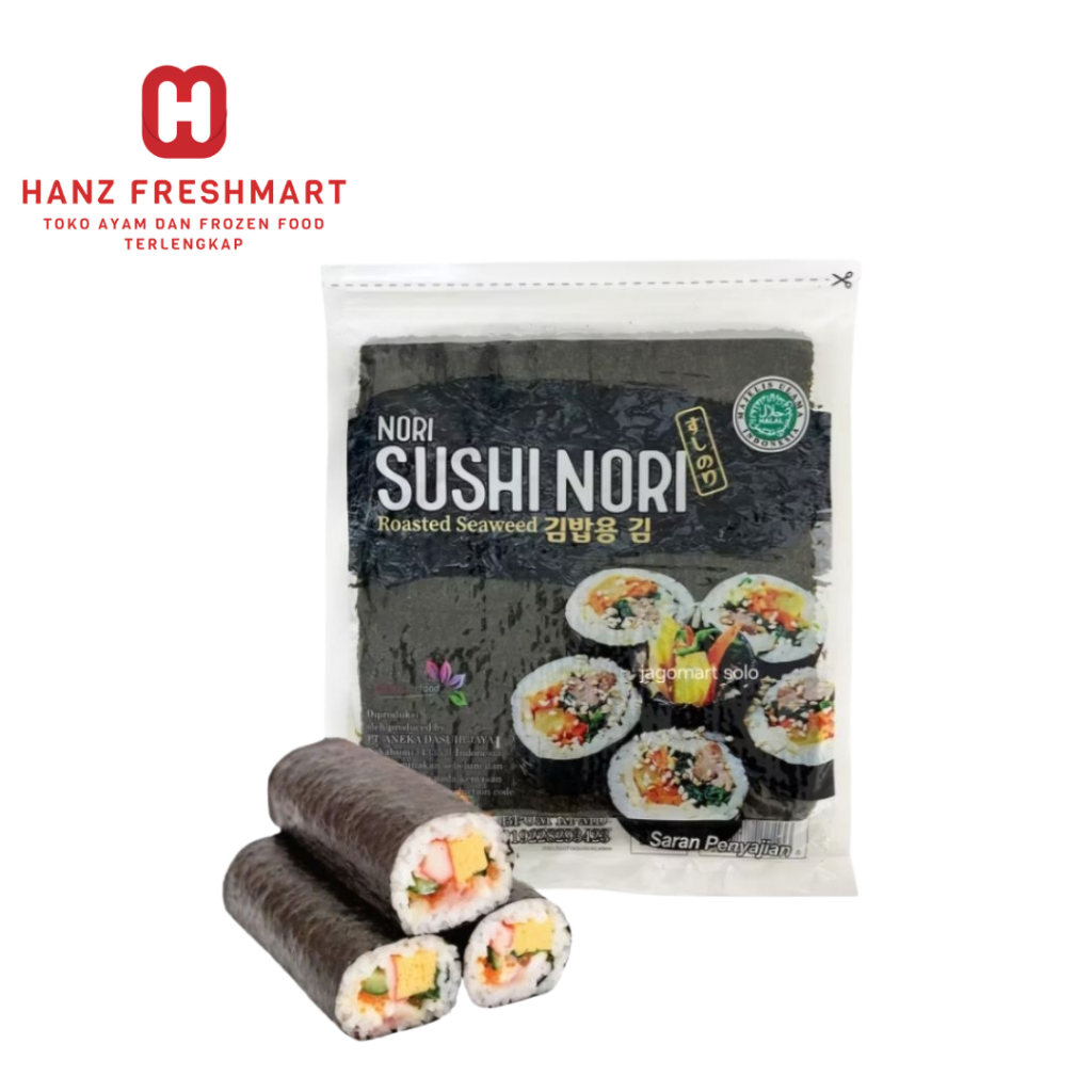 

Sushi Nori Rumput Laut Lembaran Roasted Seaweed Isi 10, 20 & 50 lembar - Hanz Freshmart