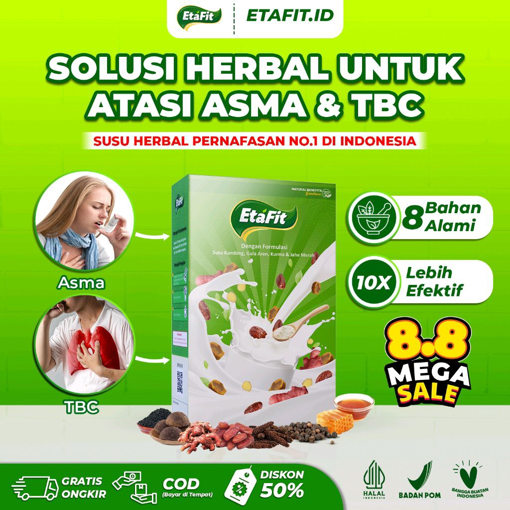 

Paket 3Box ETAFIT - Solusi Paru Paru dan Nafas Sehat - Susu Kambing Etawa Asli 100% Murni