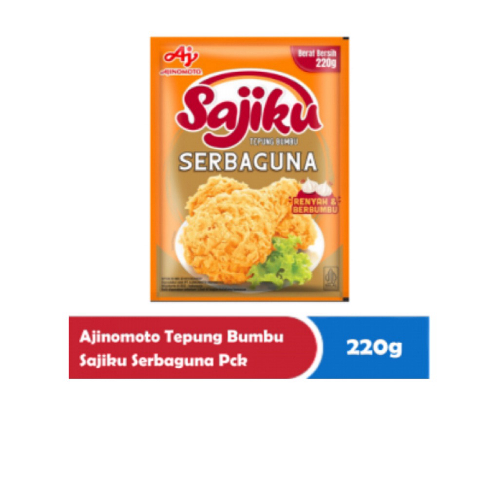 

Ajinomoto Sajiku Tepung Bumbu Serbaguna 220 g – Gorengan Renyah dan Gurih