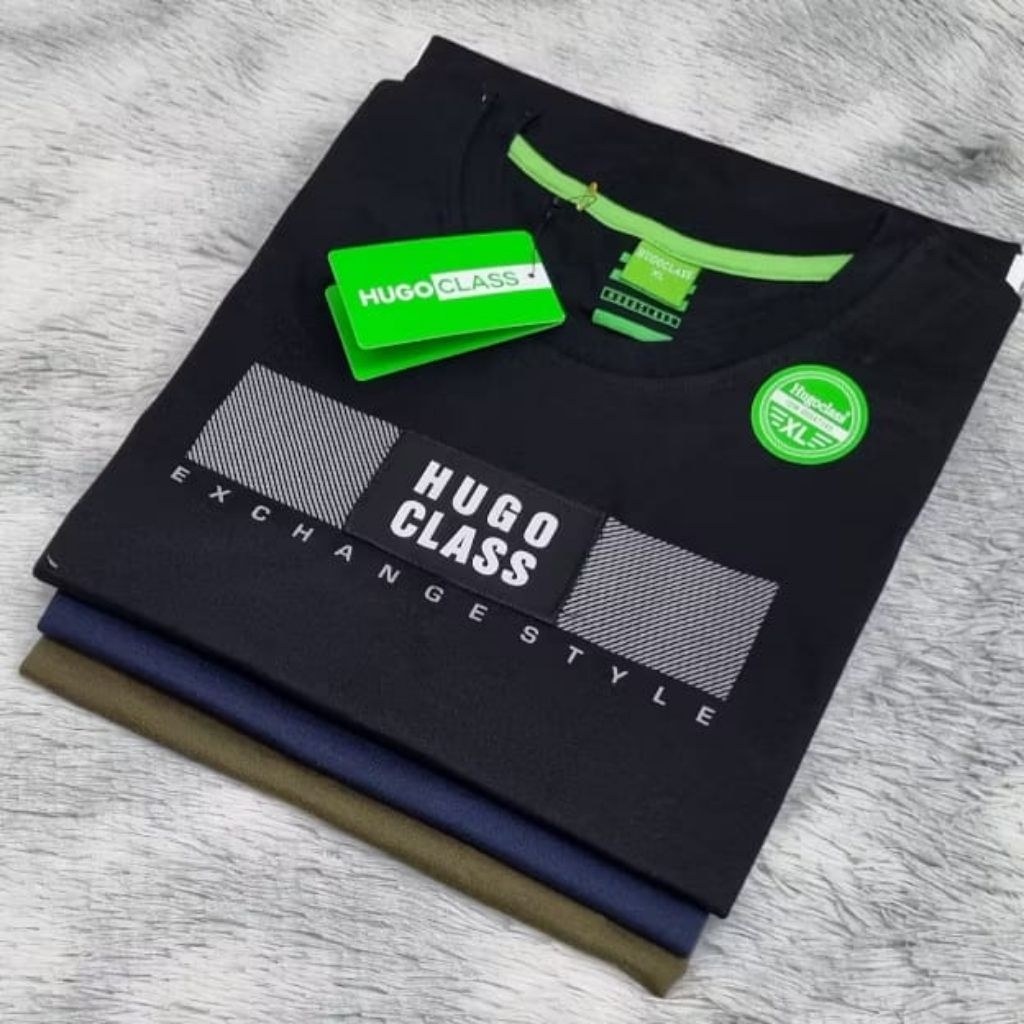 Koas Oblong HUGO CLASS Pria 100% Original||Motif Random||Koas Distro Premium