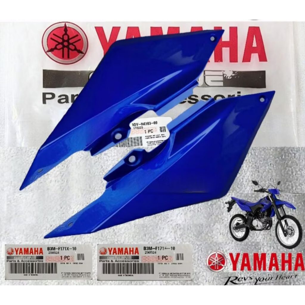 Cover Side Bodi Body Belakang Biru Kanan Atau Kiri Yamaha WR155 WR 155 Original Asli Yamaha