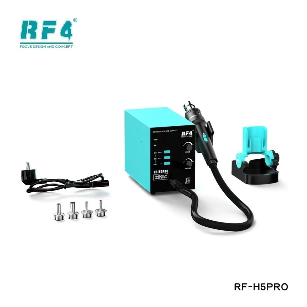 RF4 RF-H5PRO BLOWER Hot Air Gun Desoldering Stand,Handle Buttons Used Rapid Temperature Adjustment
