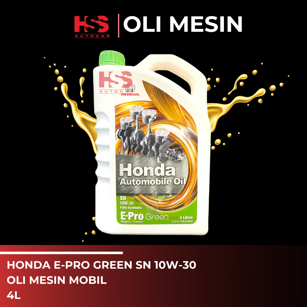 Oli Mesin Honda E-pro Green 10W-30 Full Synthetic SN 4L/Oli Honda