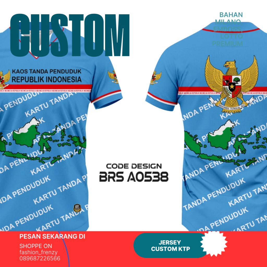 Jersey Kaos KTP Custom Fullprint Terbaru - BRSAO538