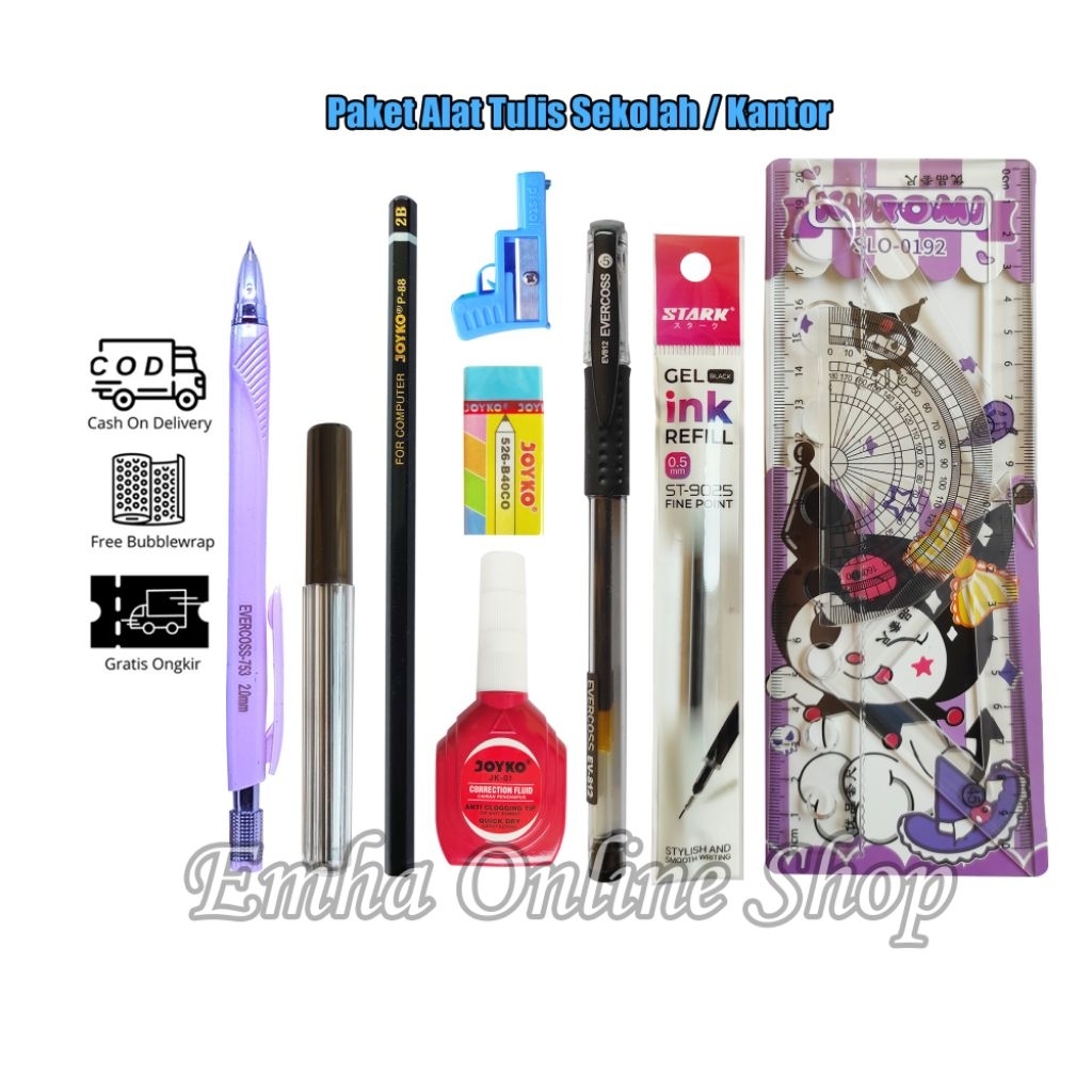 

Paket Set 9 Alat Tulis Sekolah Kantor Souvenir Ulang Tahun Kado Anak Hampers kantor Stationery