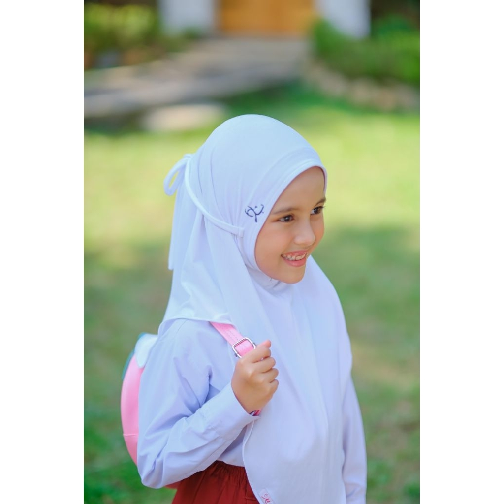 Hijab jilbab bergo kids tali jahit by lubna craft homemade