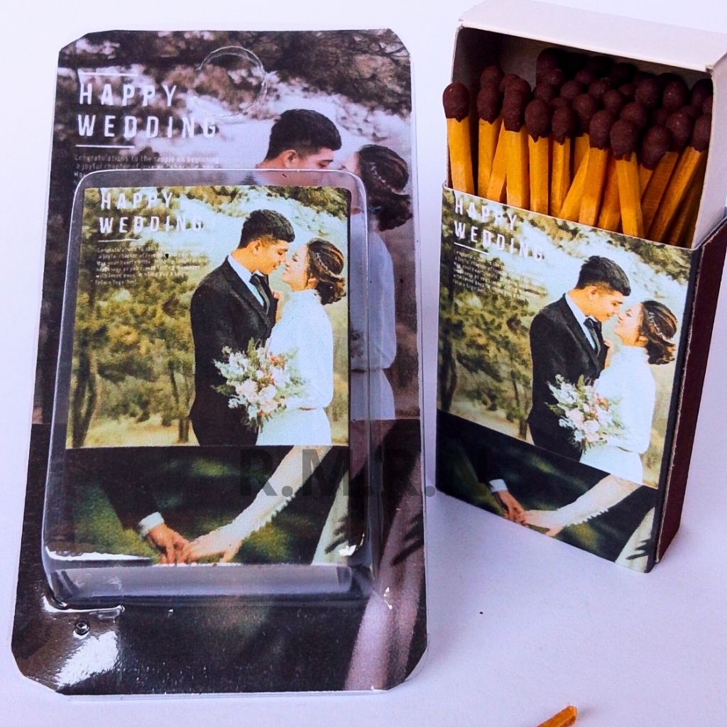 LUXEMATCH - Souvenir Pernikahan, Gift Hotel & Restoran, Hadiah Acara Spesial-Korek Api Kayu Custom F