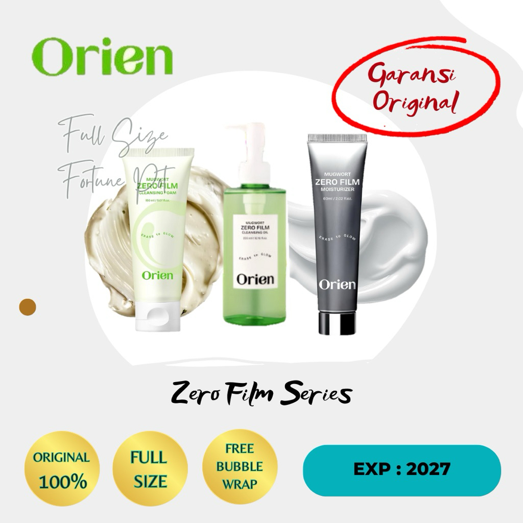 [READY] ORIEN Mugwort Zero Film MOISTURIZER 60ML / ORIEN Mugwort Zero Film CLEANSING OIL (200ML)