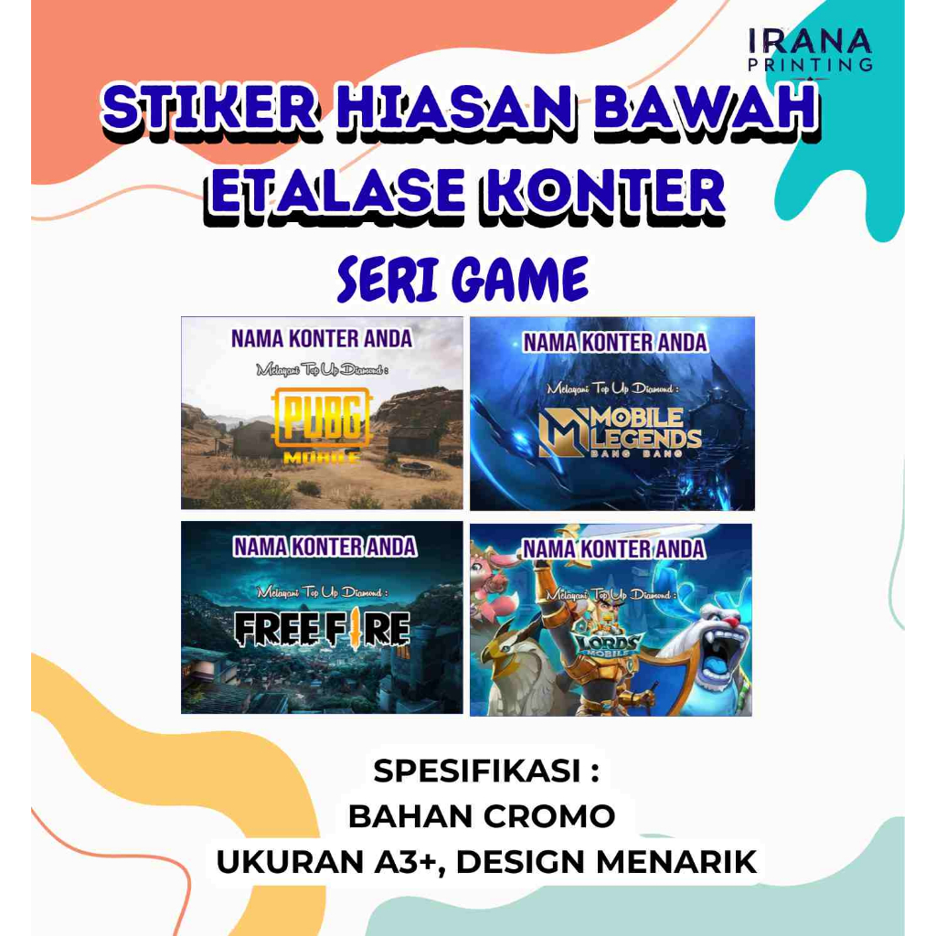 

STIKER BAWAH ETALASE A3 DESIGN LOGO GAME – BIKIN TOKO LEBIH MENARIK & PROFESIONAL