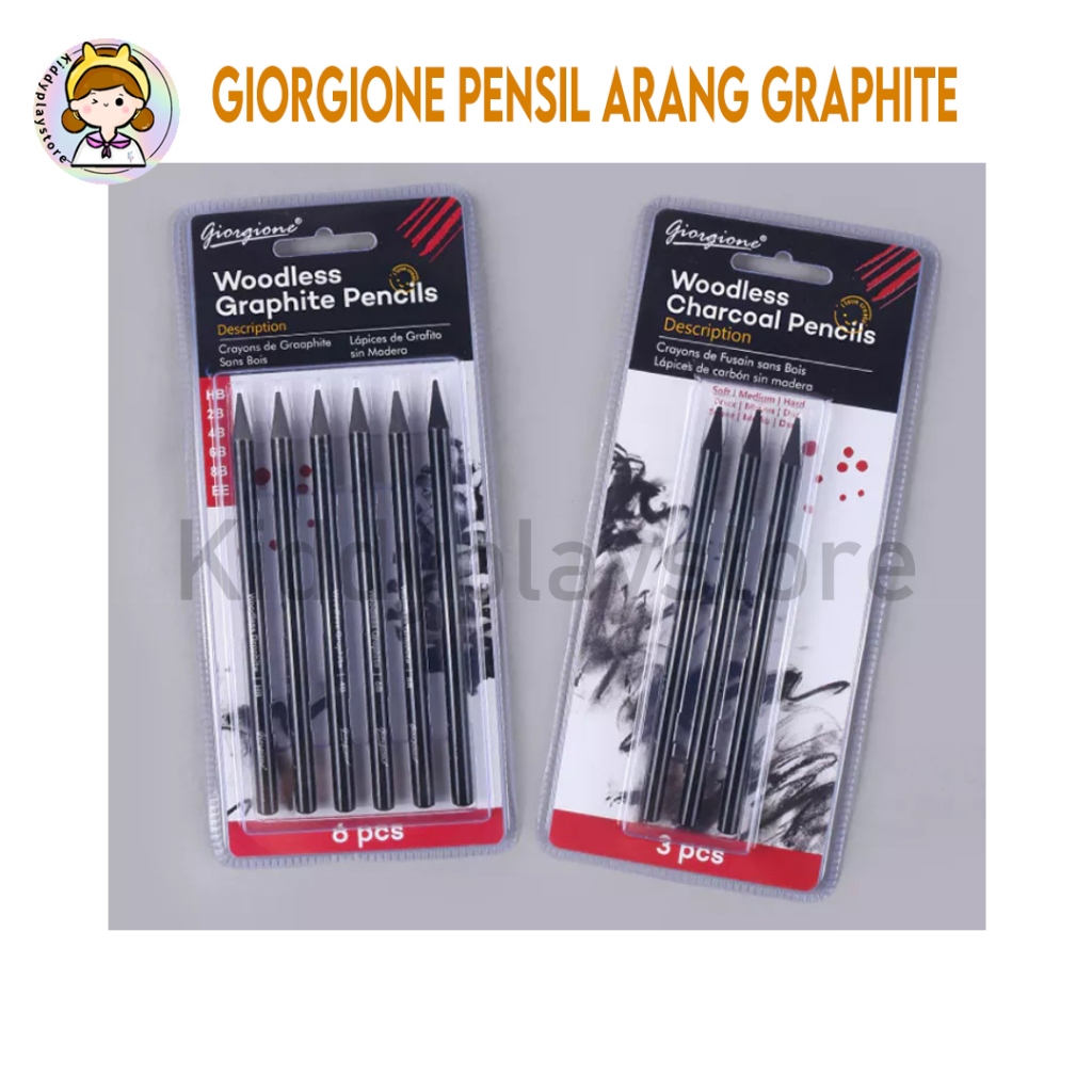 

Giorgione Pensil Grafit Pensil Berkarbonasi Graphite Pencil Charcoal Pencils G-WM3200