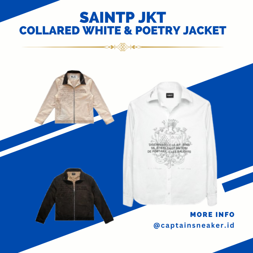 [Ready stock] SAINTP collared t-shirt white/Poetry jacket brown/Poetry jacket beige 100% ORIGINAL | 