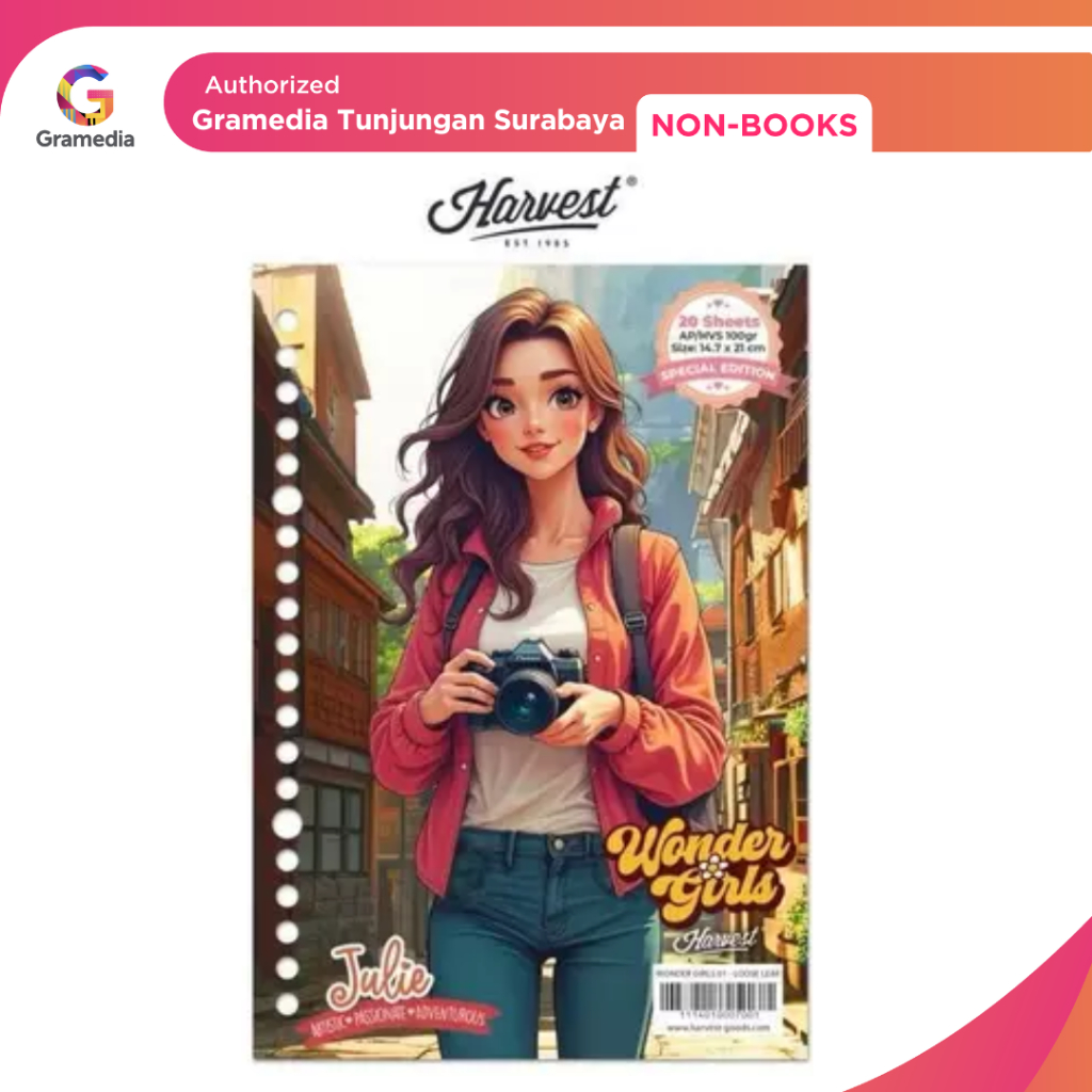 

Gramedia Tunjungan : Loose Leaf / Kertas Binder Harvest A5 Wonder Girls : Julie