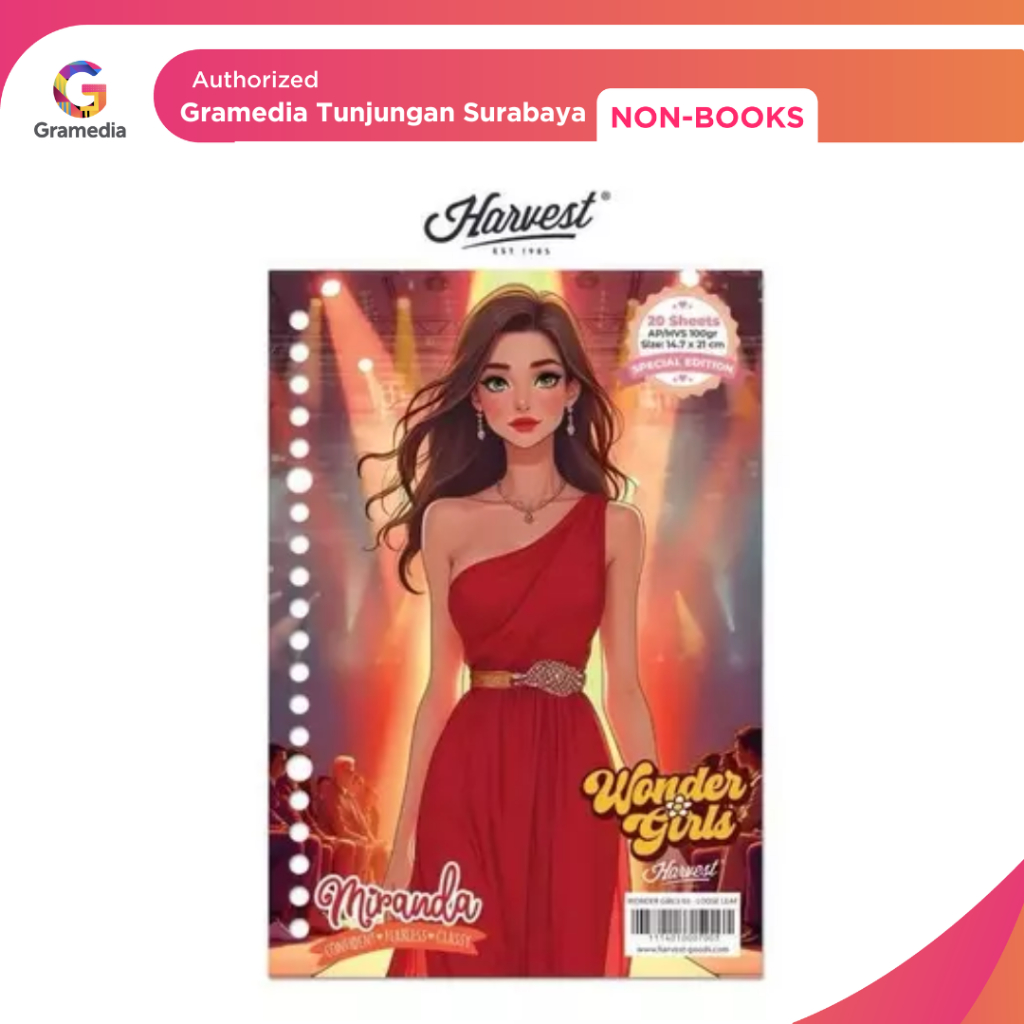 

Gramedia Tunjungan : Loose Leaf / Kertas Binder Harvest A5 Wonder Girls : Miranda