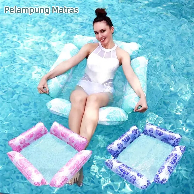 Pelampung Renang Matras Kasur Terbaru Jaring Air Transparan Bening Dewasa Pelampung Kasur Kolam