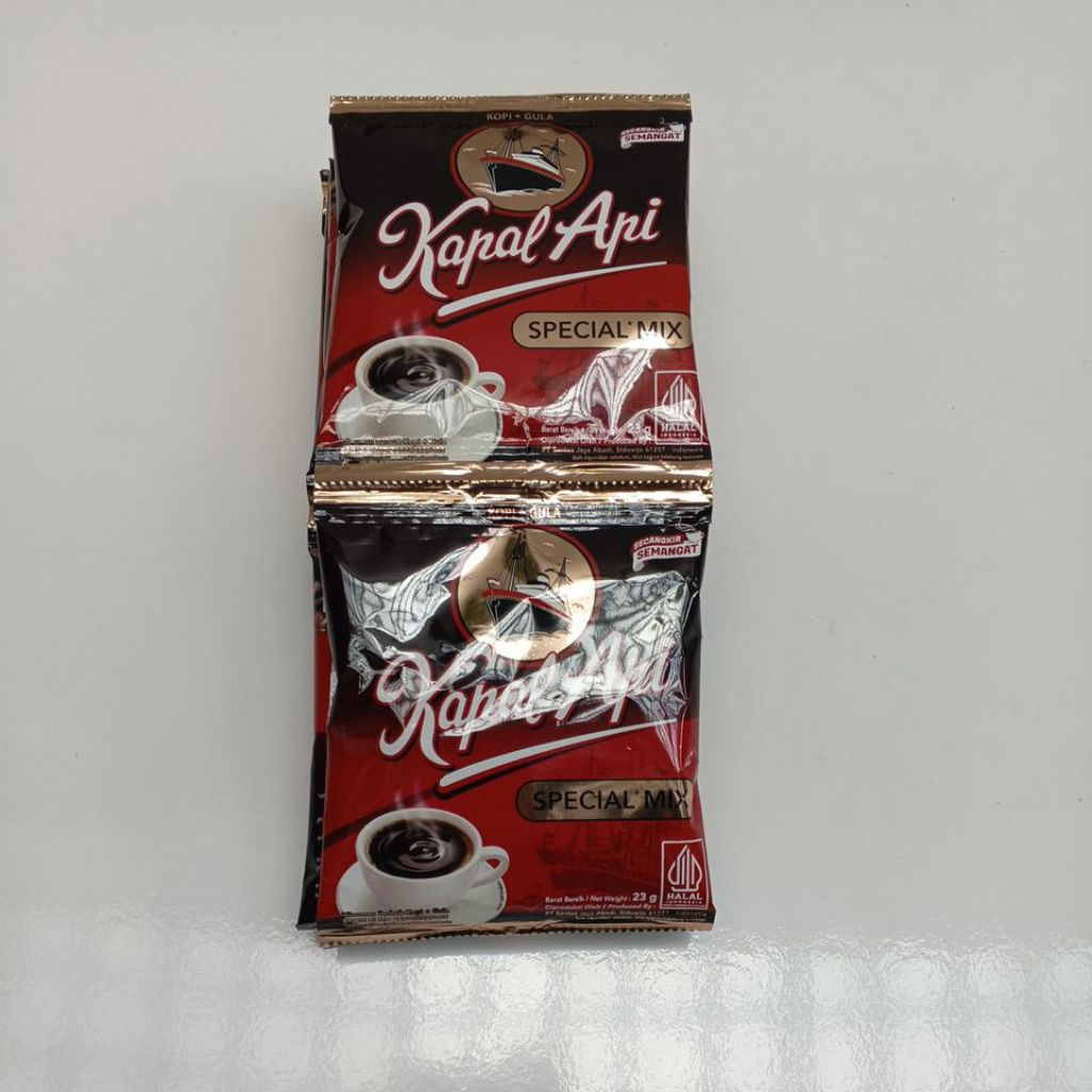 

Kapal Api Special Mix – Kopi Instan & Gula Siap Seduh | Sachet 23g Renteng 10 Sachet