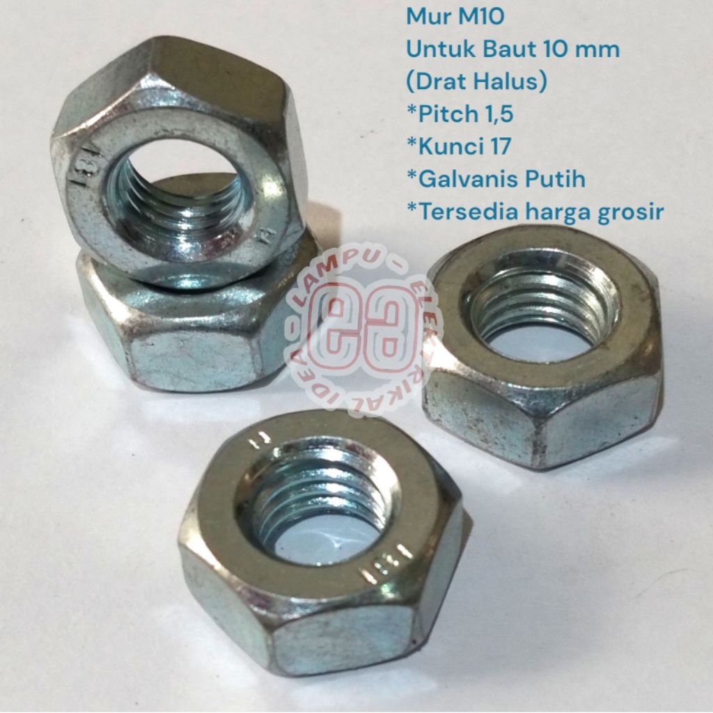MUR M10 GALVANISH/ MUR PUTIH 10 MM/ MUR M 10/ MUR PUTIH GALVANIS MURAH