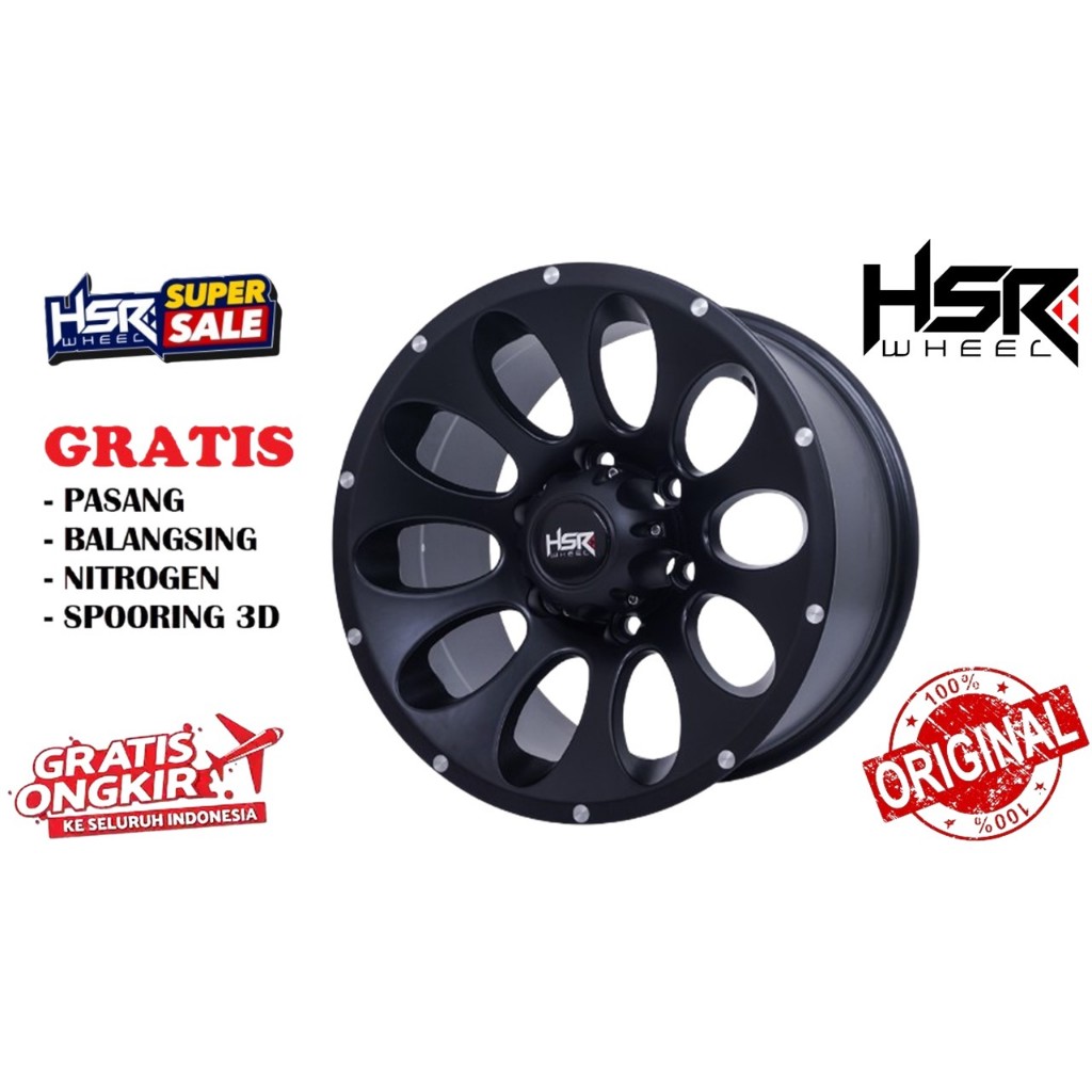 VELG MOBIL HILUX R16 TYPE HSR LEMBAR 1052 HSR R16 LEBAR 8,5 LUBANG 6X139,7 ET15 SMB