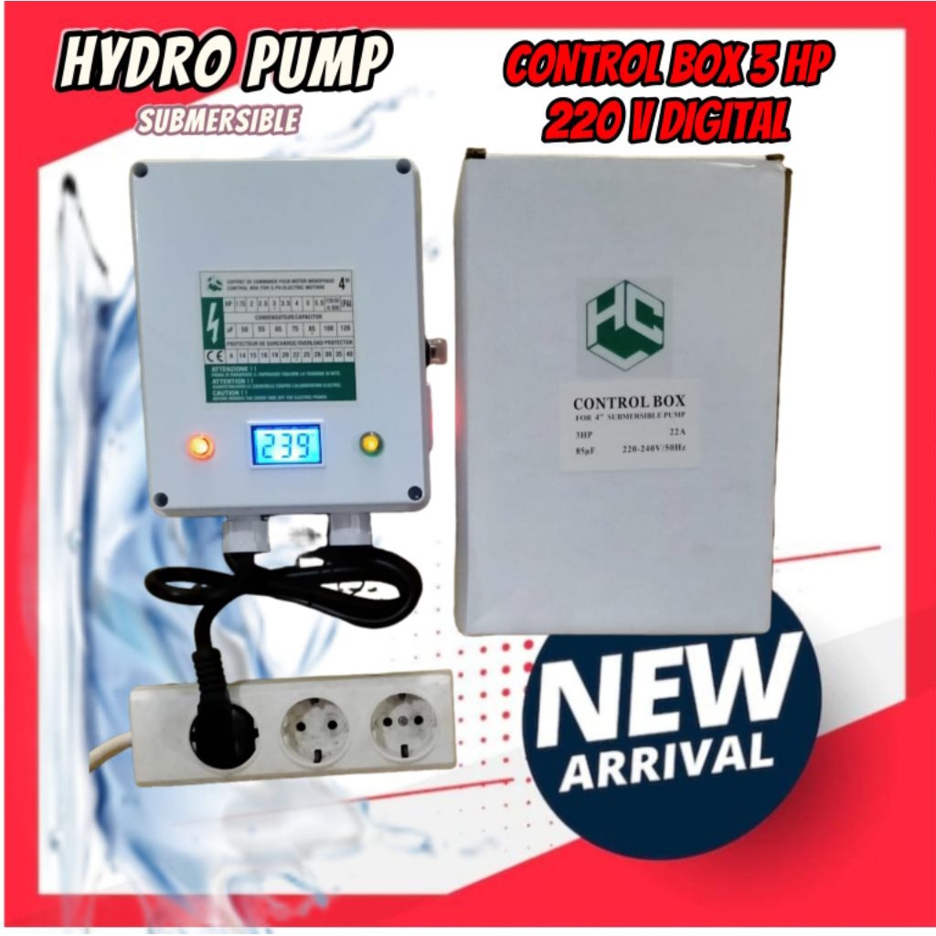 CONTROL BOX SUBMERSIBLE 3 HP DIGITAL 220 V
