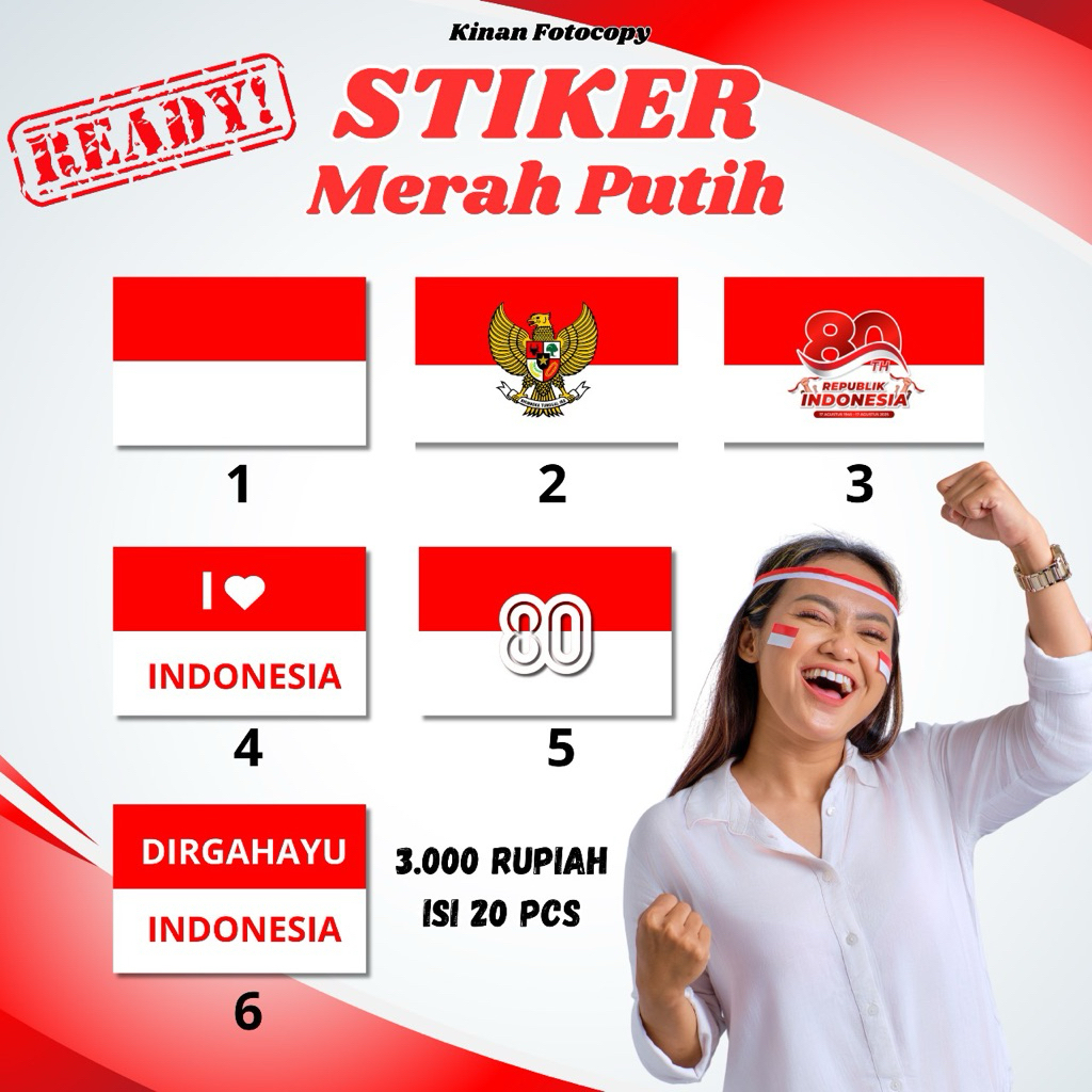 

Stiker Bendera Merah Putih Stiker Pipi Bisa untuk Anak/Dewasa