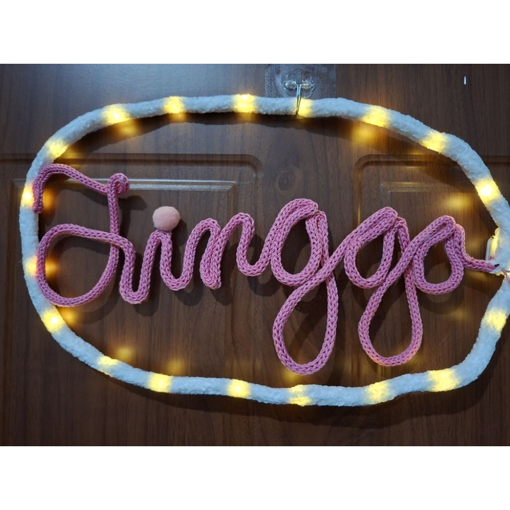 Hiasan Pintu Kamar custom Nama