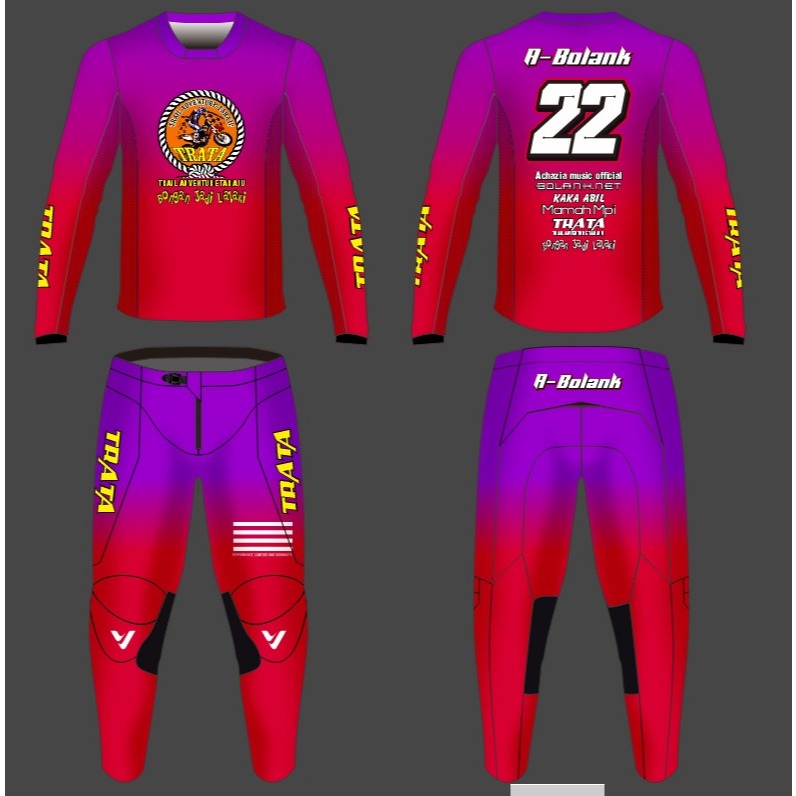 Baju Celana dan Jersey Set Balap Racing Trail Roadbike Motocross