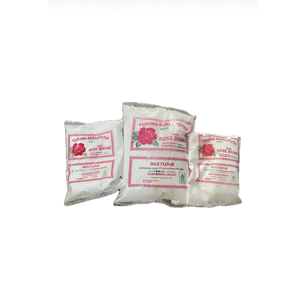 

tepung beras rose brand isi (500g), (200g)
