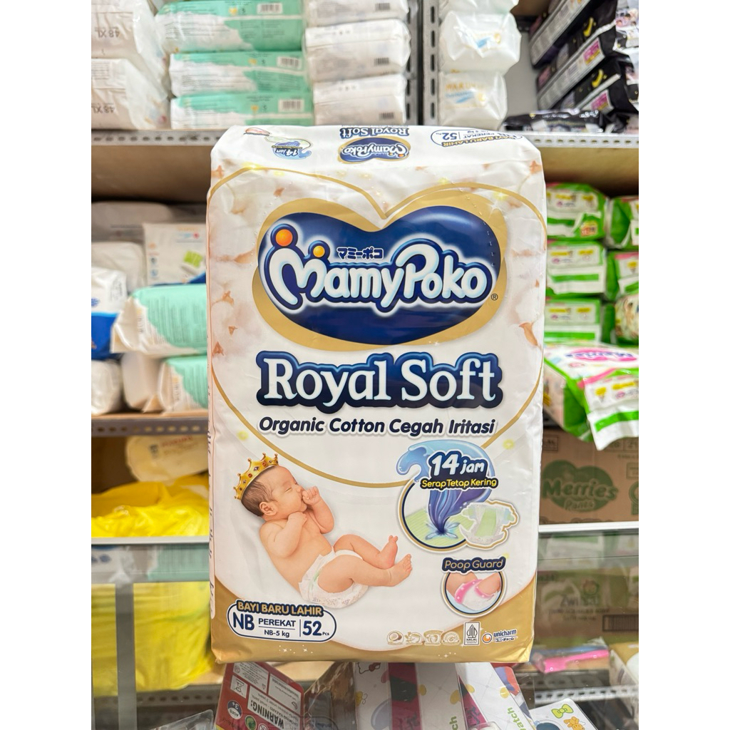 MamyPoko Royal Soft NewBorn NB 52 / 62 Popok Perekat